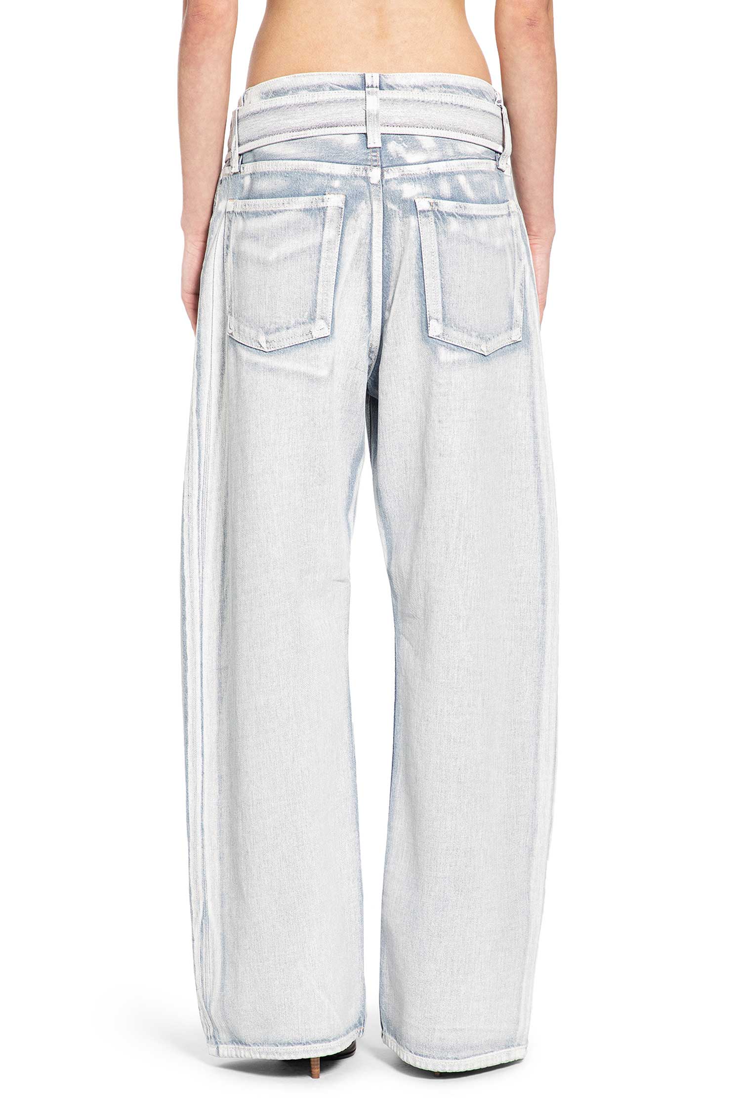Belted Denim Trousers