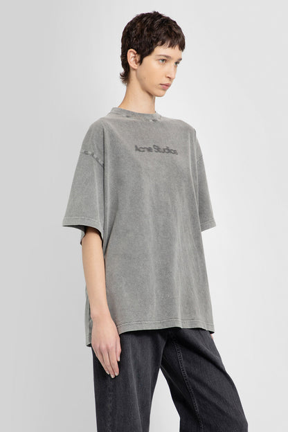 ACNE STUDIOS WOMAN GREY T-SHIRTS & TANK TOPS