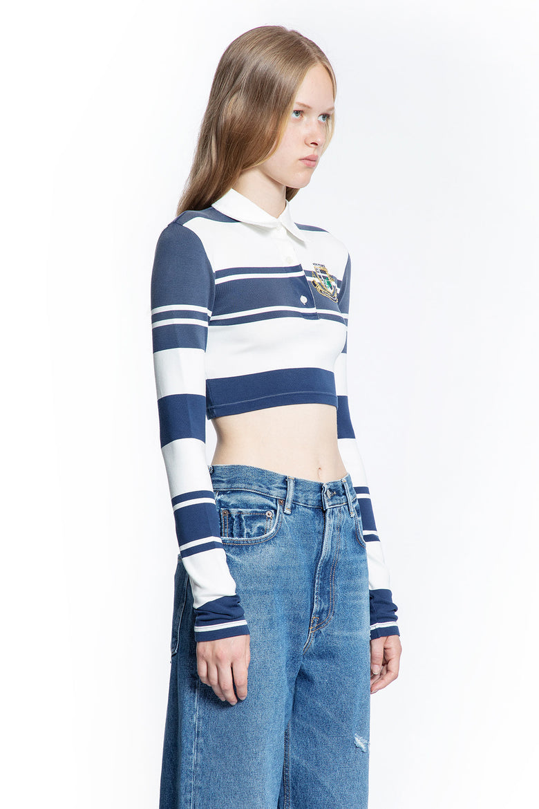 Cropped Varsity Polo Shirt