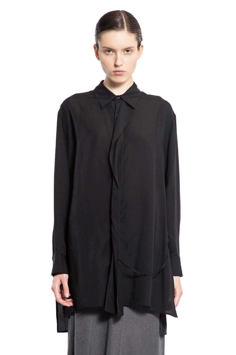 YOHJI YAMAMOTO WOMAN BLACK SHIRTS