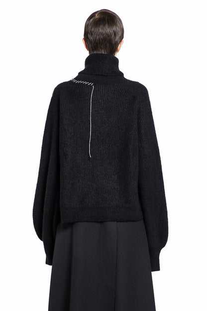 YOHJI YAMAMOTO WOMAN BLACK KNITWEAR