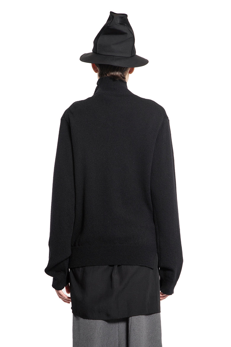 YOHJI YAMAMOTO WOMAN BLACK KNITWEAR