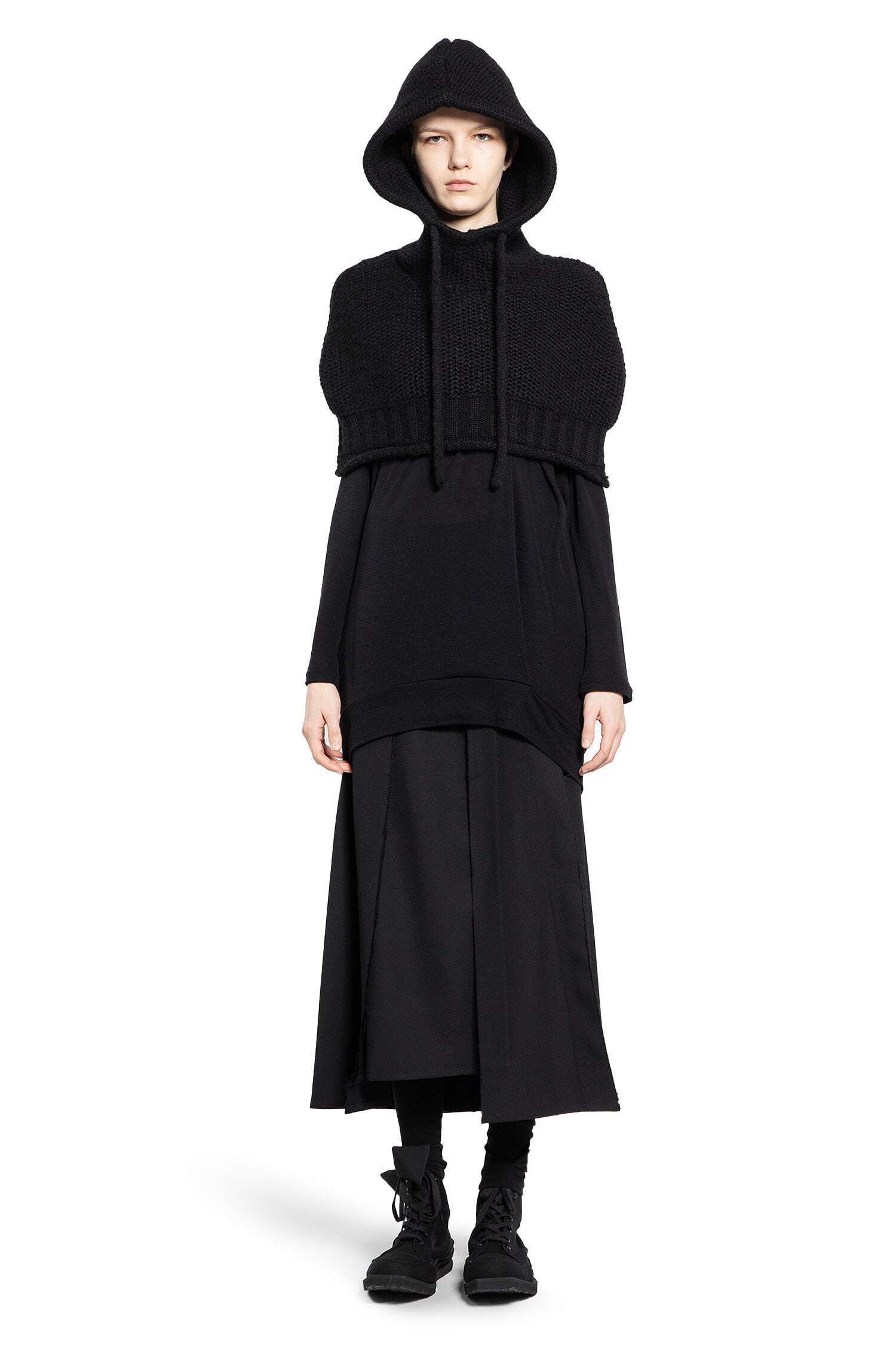 YOHJI YAMAMOTO WOMAN BLACK KNITWEAR