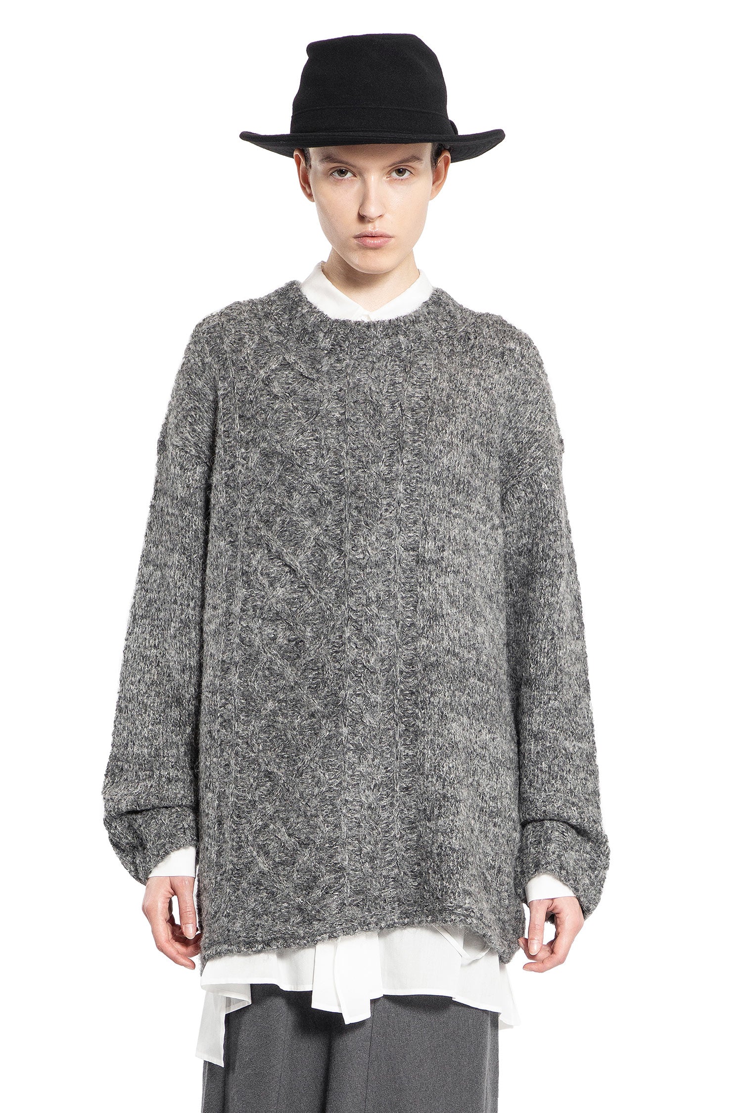 YOHJI YAMAMOTO WOMAN GREY KNITWEAR