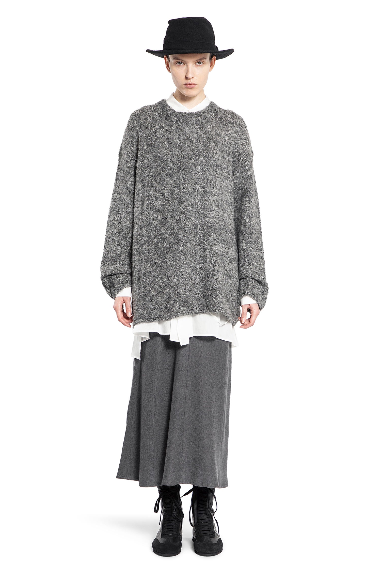 YOHJI YAMAMOTO WOMAN GREY KNITWEAR