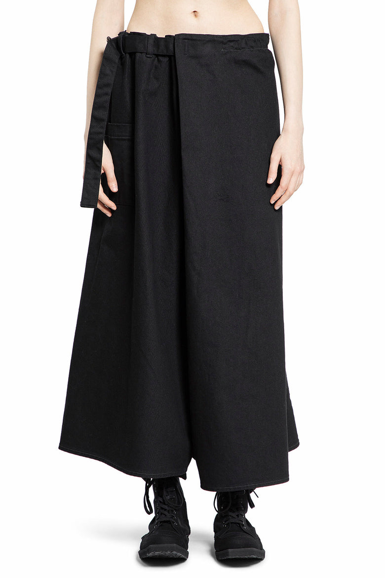 YOHJI YAMAMOTO WOMAN BLACK TROUSERS