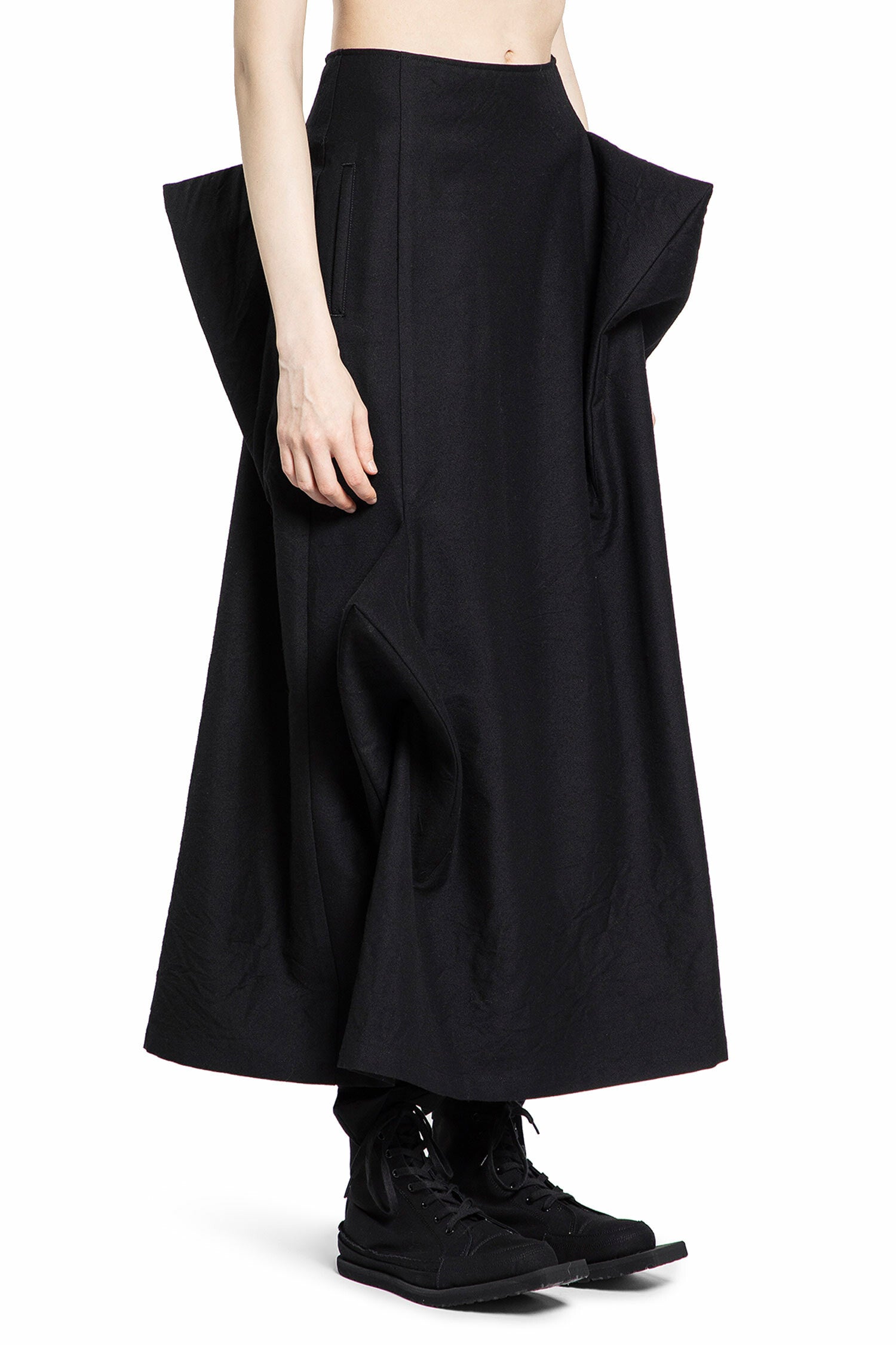 YOHJI YAMAMOTO WOMAN BLACK SKIRTS