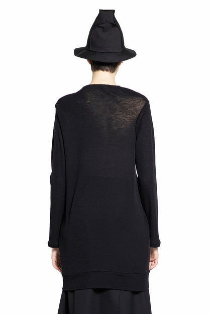 YOHJI YAMAMOTO WOMAN BLACK T-SHIRTS & TANK TOPS