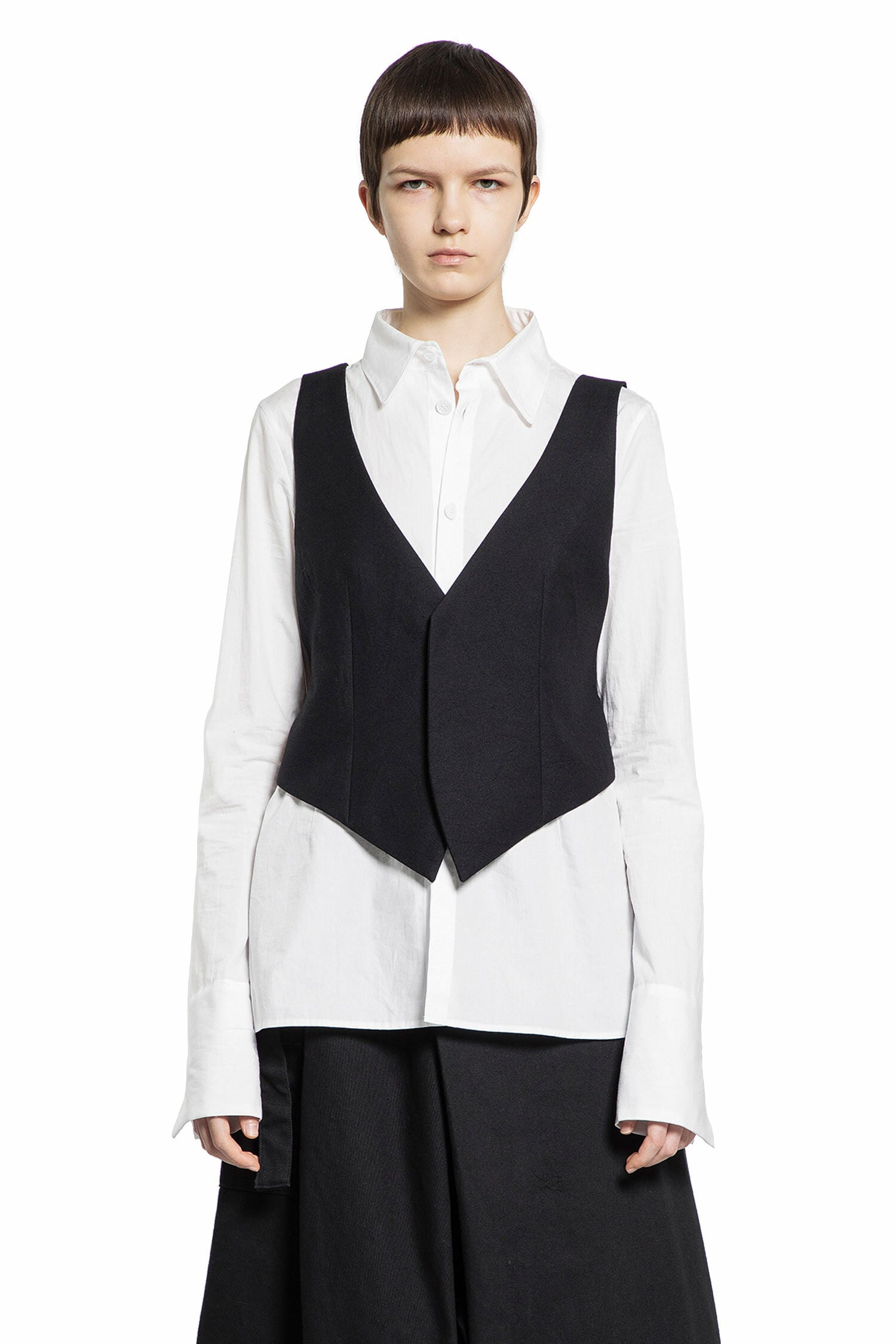 YOHJI YAMAMOTO WOMAN BLACK VESTS