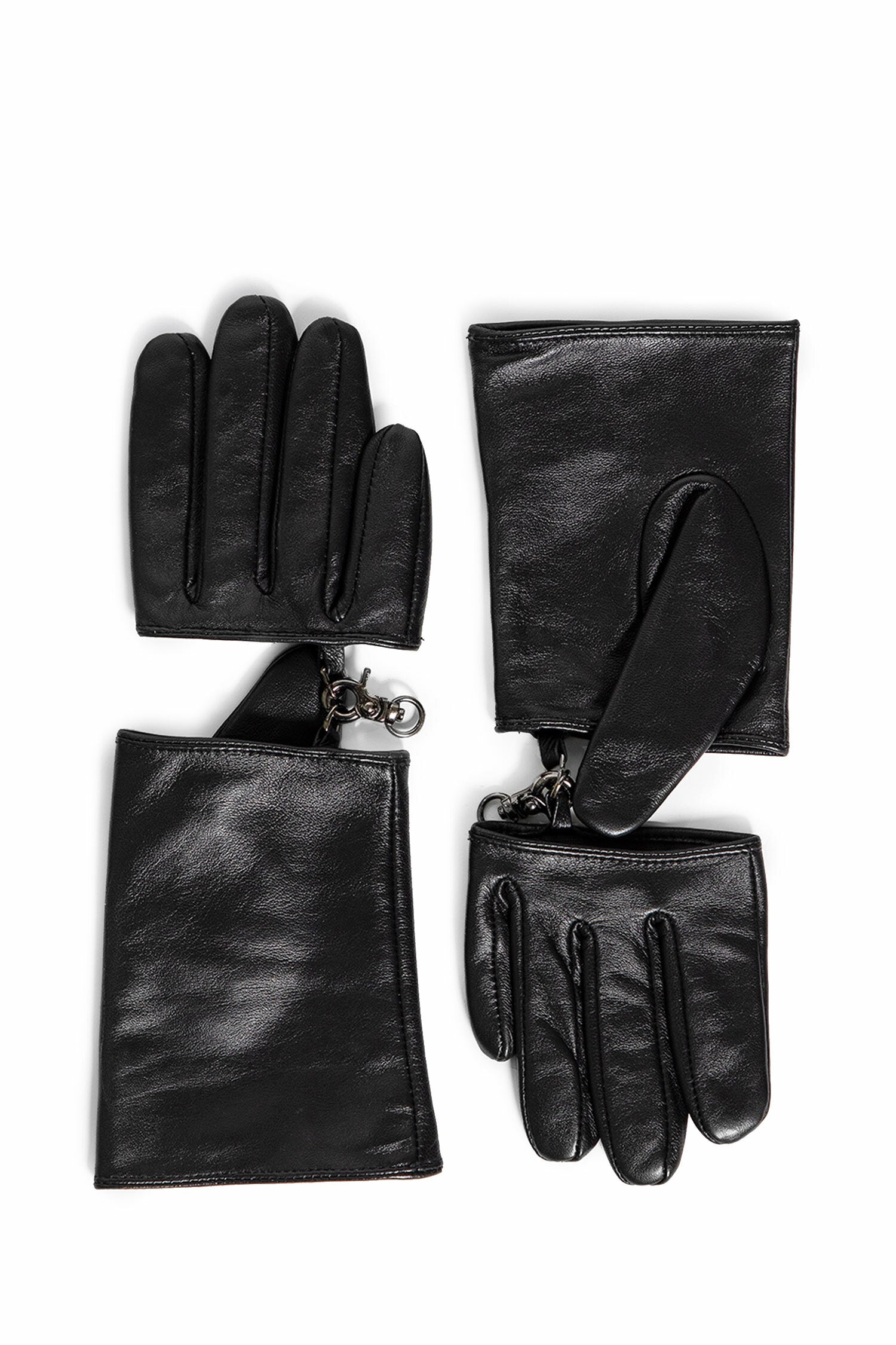 YOHJI YAMAMOTO WOMAN BLACK GLOVES