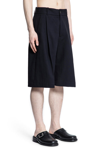 STUDIO NICHOLSON MAN BLACK SHORTS & SKIRTS