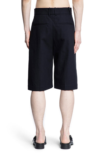 STUDIO NICHOLSON MAN BLACK SHORTS & SKIRTS