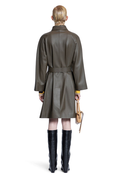 FENDI WOMAN GREEN COATS