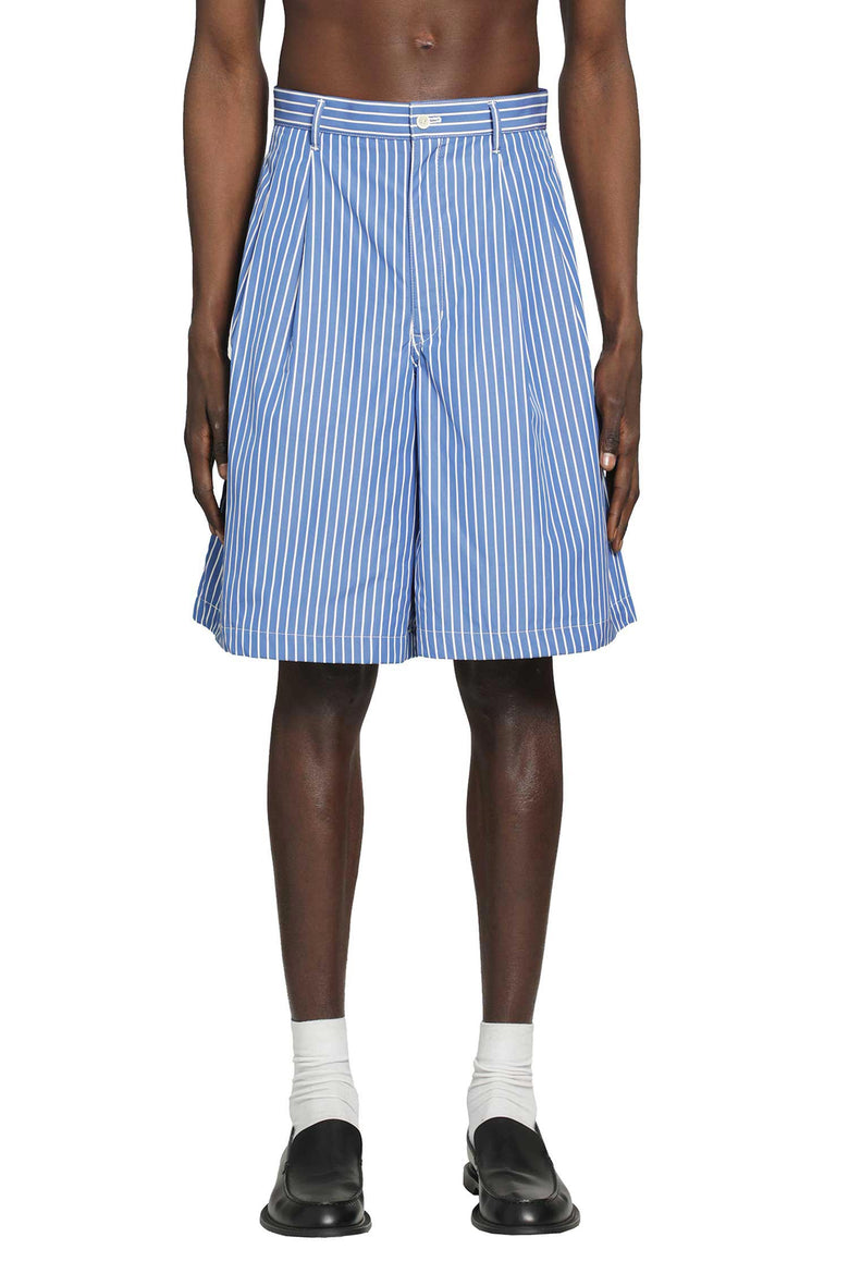 
              COMME DES GARCONS SHIRT Pleated Pinstriped Shorts man
            