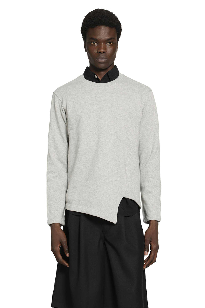 COMME DES GARCONS SHIRT Cut-Out Long Sleeve T-Shirt in Cotton man