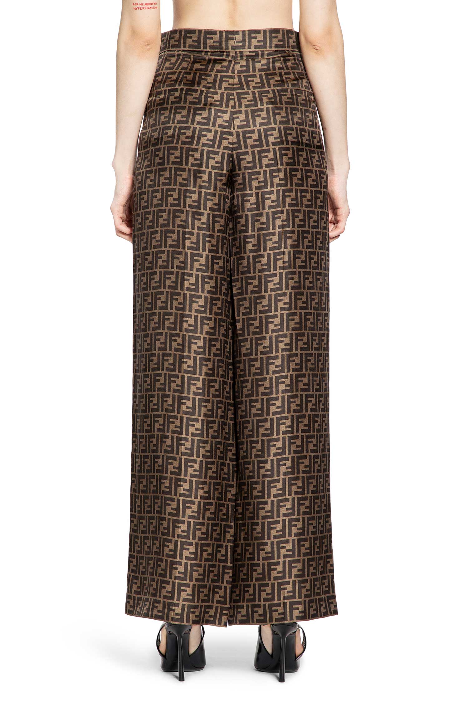 FF Silk Twill Wide Leg Pants