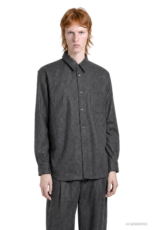 Wool Felt Pocket Shirt