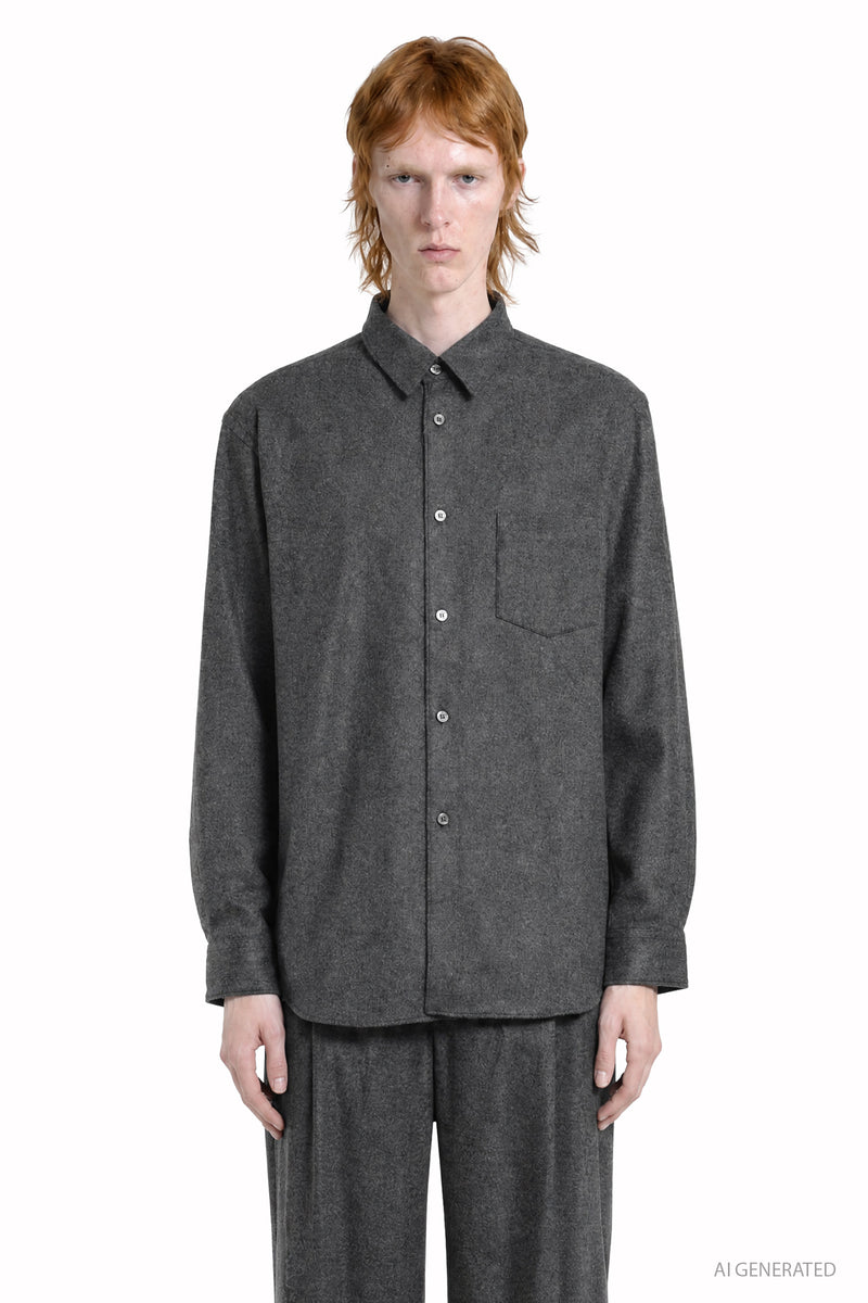 COMME DES GARCONS SHIRT Wool Felt Pocket Shirt man