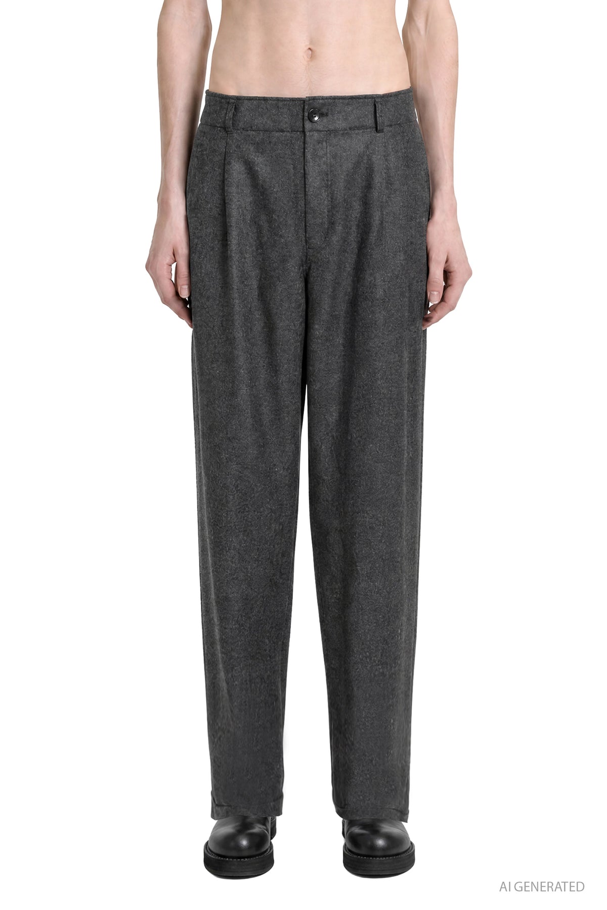 Pleated Wool Trousers