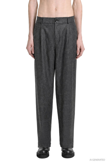 Pleated Wool Trousers