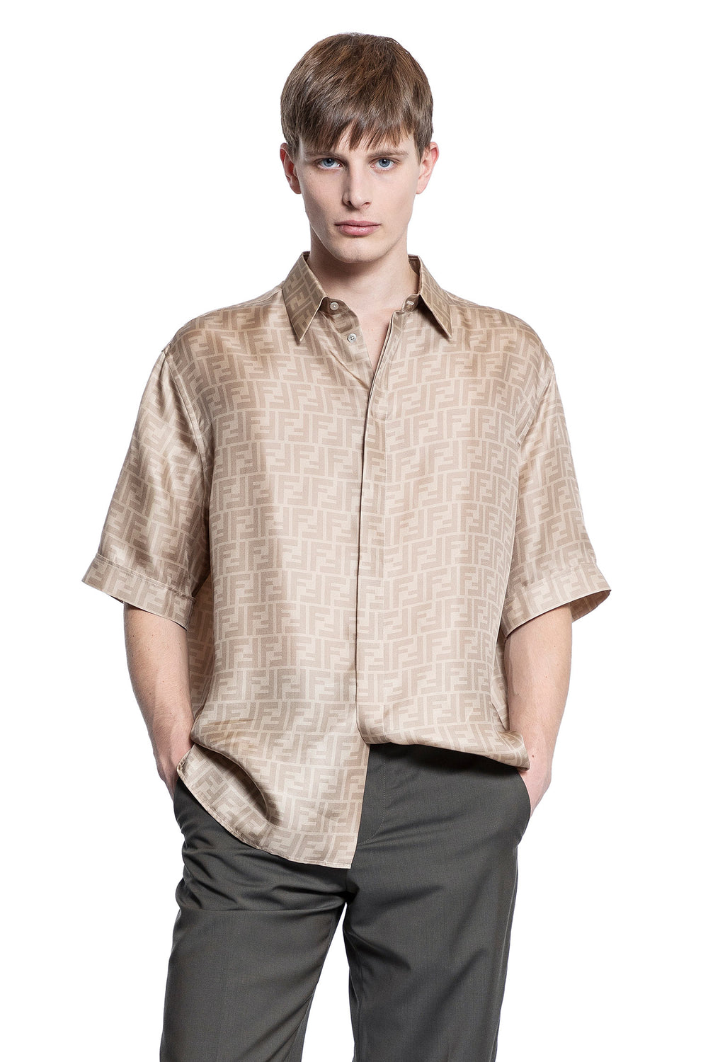 FENDI MAN BEIGE SHIRTS