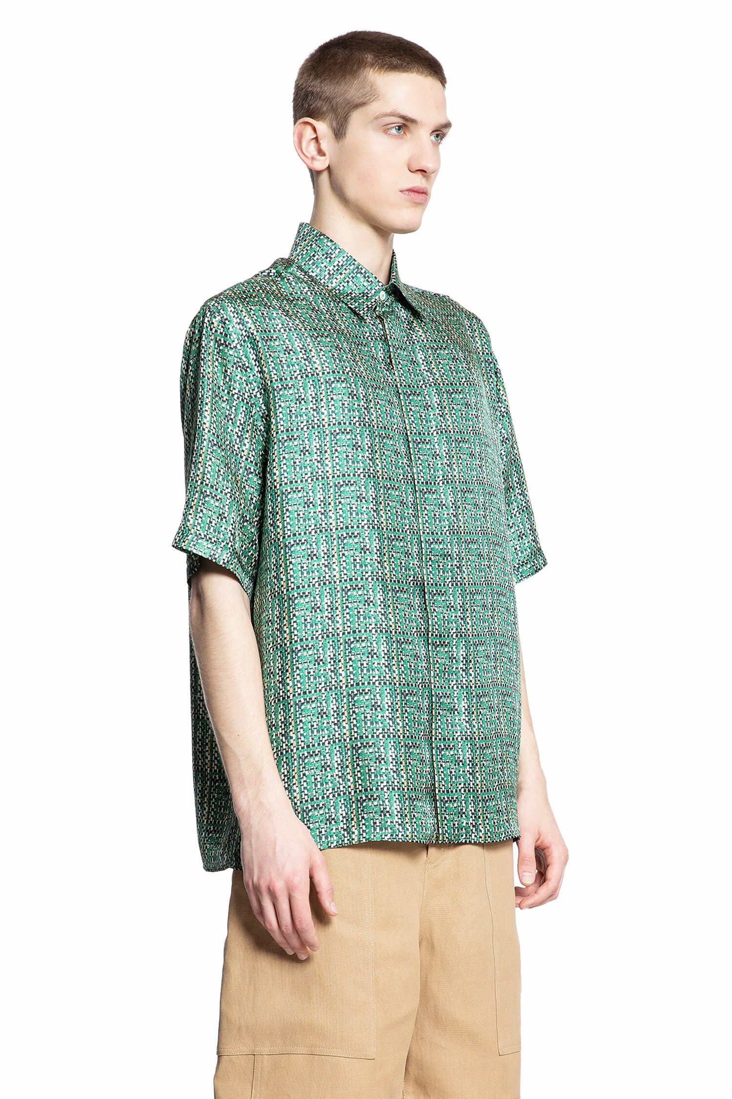 FENDI MAN GREEN SHIRTS