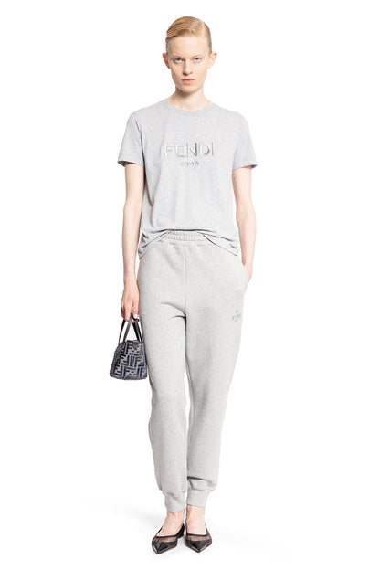 FENDI WOMAN GREY T-SHIRTS & TANK TOPS