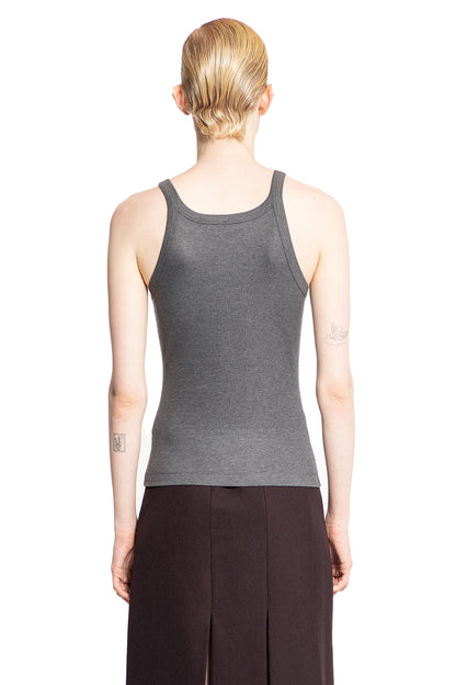 FENDI WOMAN GREY T-SHIRTS & TANK TOPS