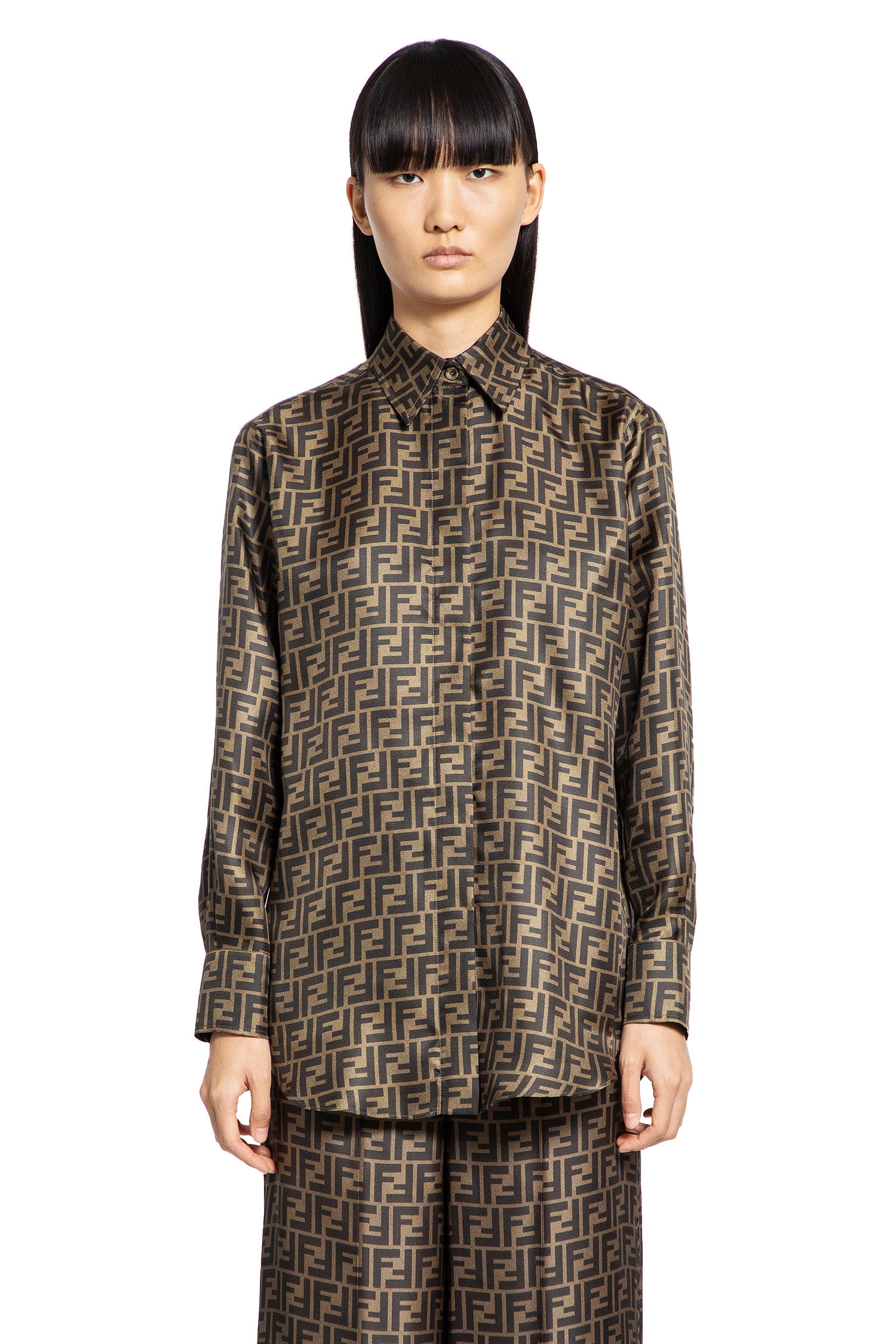 FENDI WOMAN BROWN SHIRTS