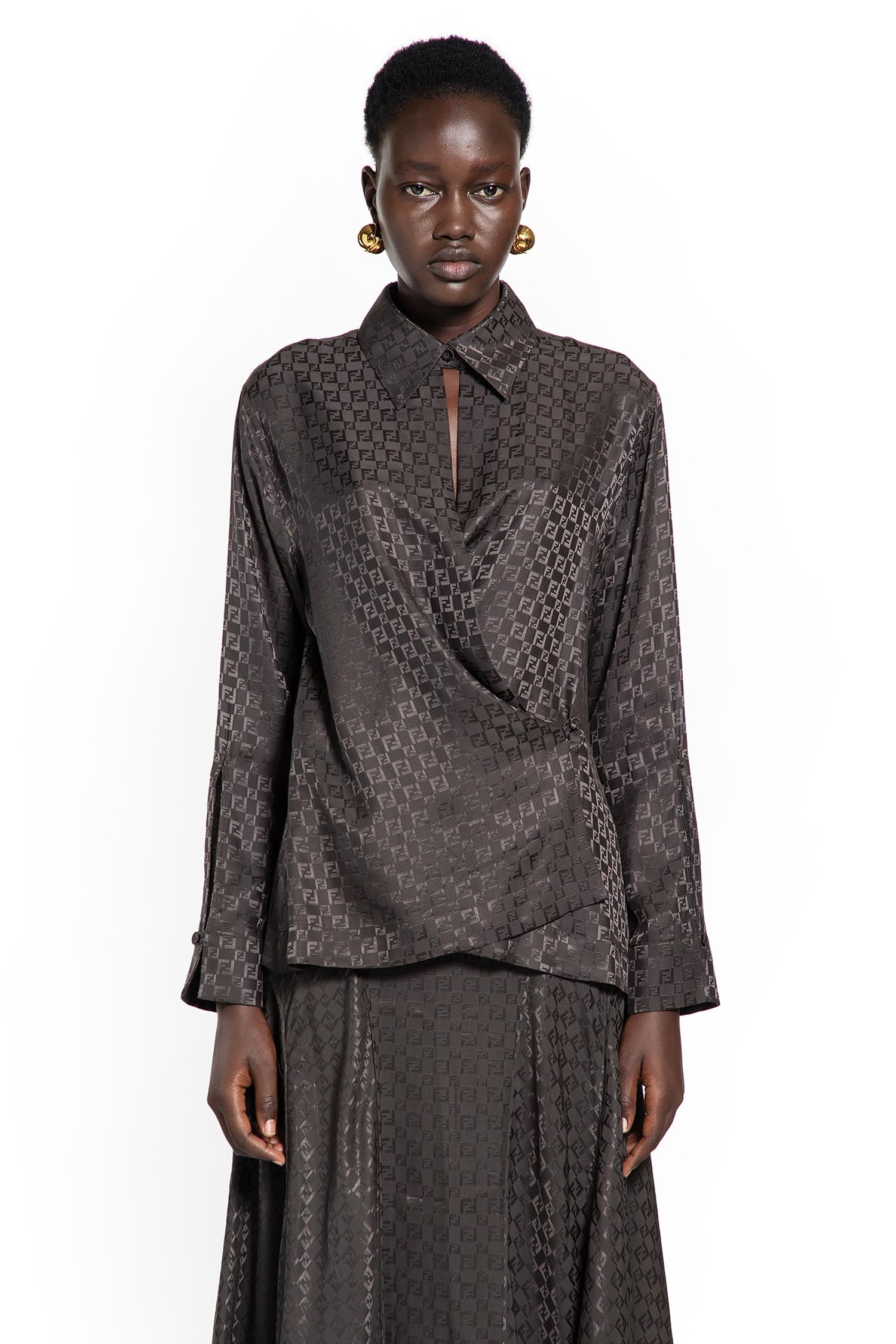 FF Jacquard Silk Shirt
