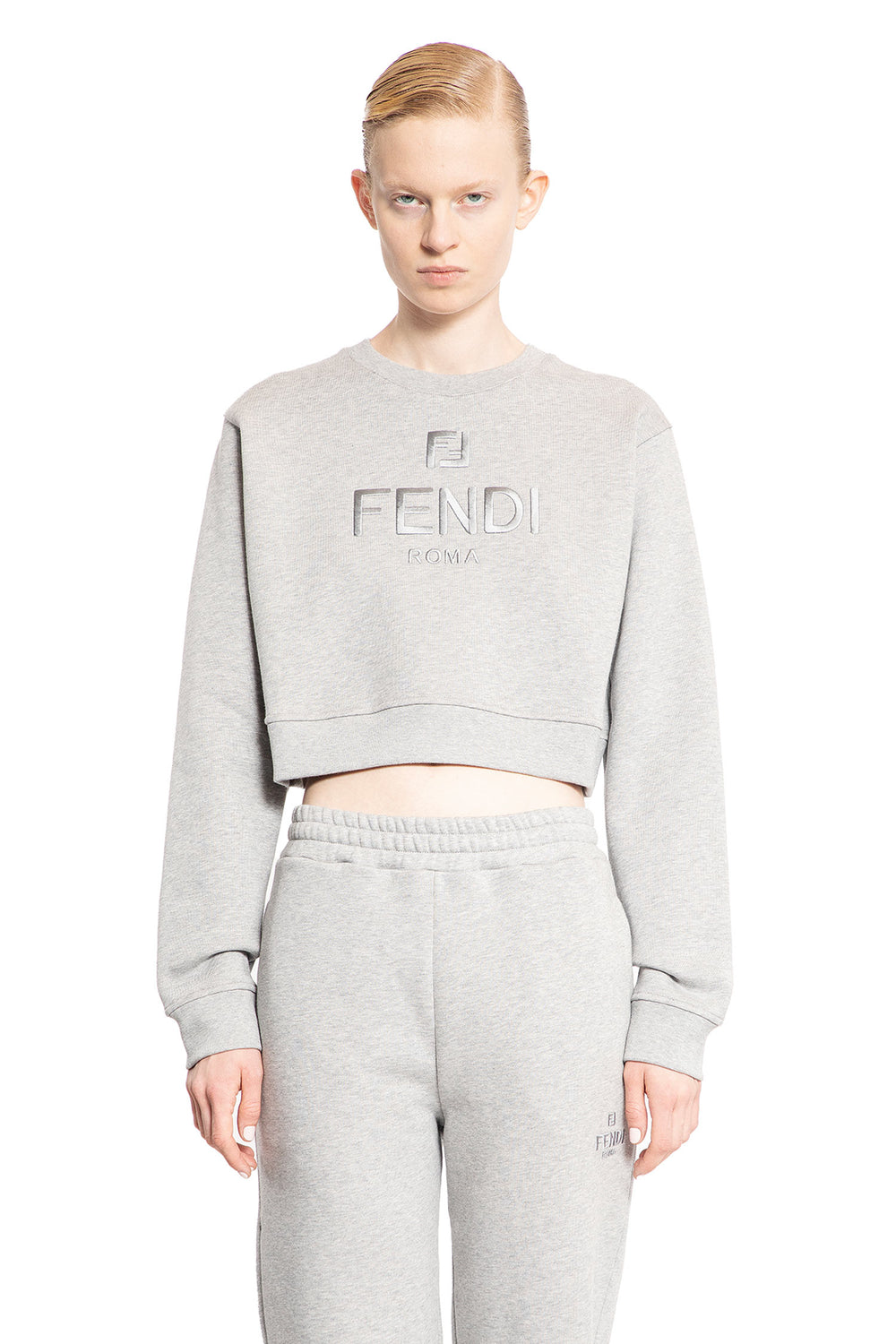 FENDI WOMAN GREY SWEATSHIRTS