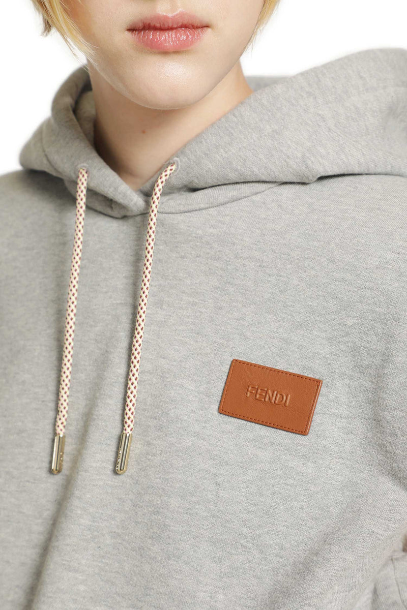 FENDI Cropped Jersey Sweatshirt woman