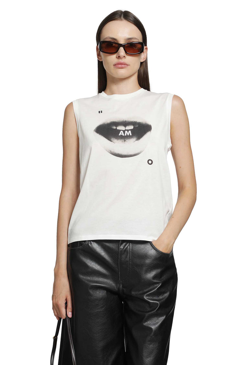 FENDI Ti Amo Print Jersey Top woman