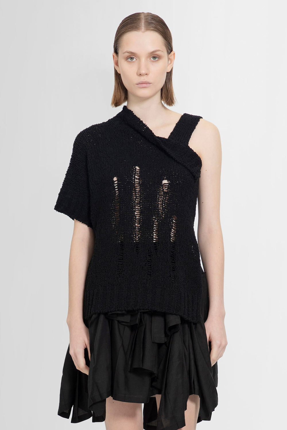 YOHJI YAMAMOTO WOMAN BLACK KNITWEAR