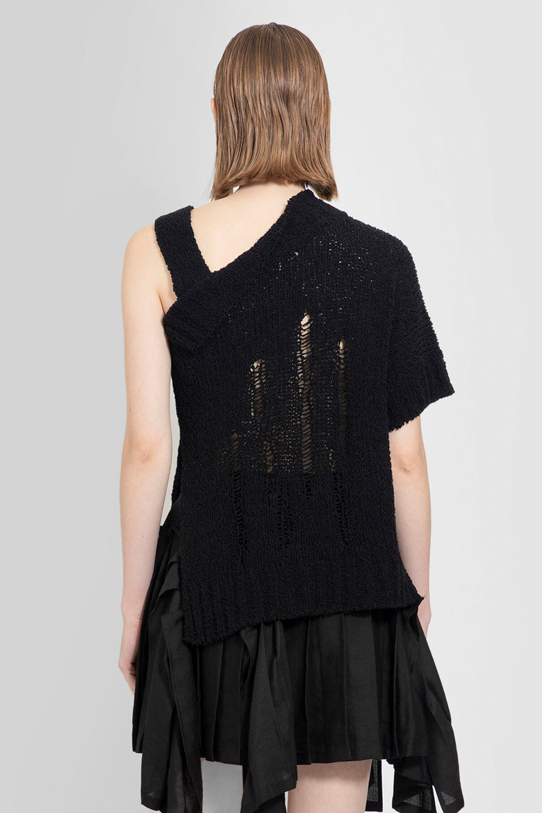 YOHJI YAMAMOTO WOMAN BLACK KNITWEAR