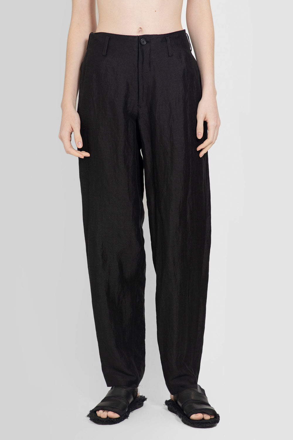 YOHJI YAMAMOTO WOMAN BLACK TROUSERS