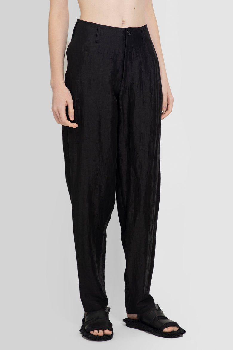 YOHJI YAMAMOTO WOMAN BLACK TROUSERS