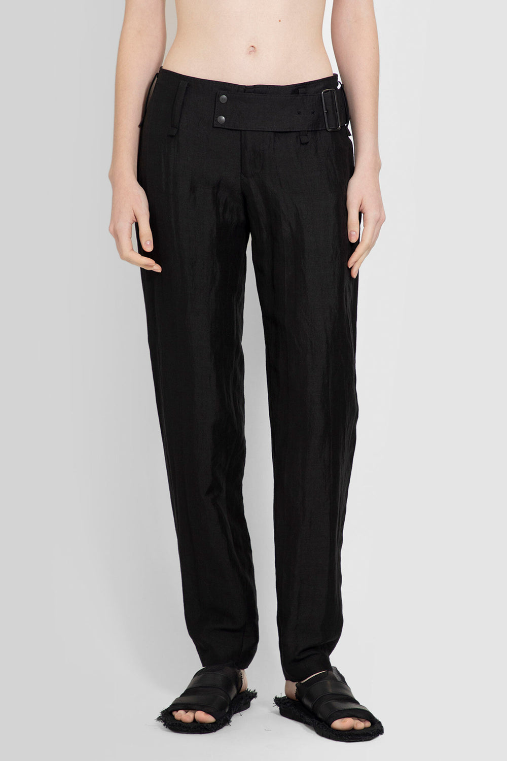 YOHJI YAMAMOTO WOMAN BLACK TROUSERS