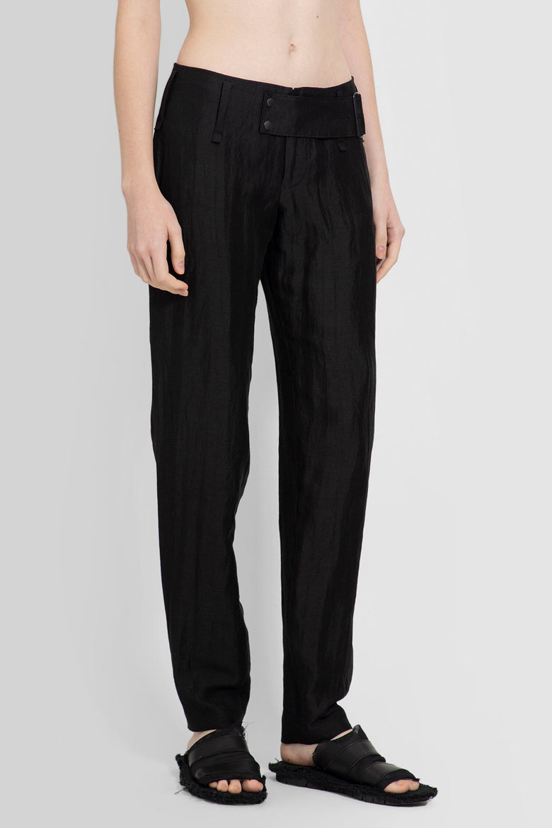 YOHJI YAMAMOTO WOMAN BLACK TROUSERS