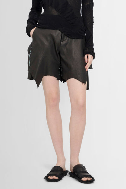 YOHJI YAMAMOTO WOMAN BLACK SHORTS