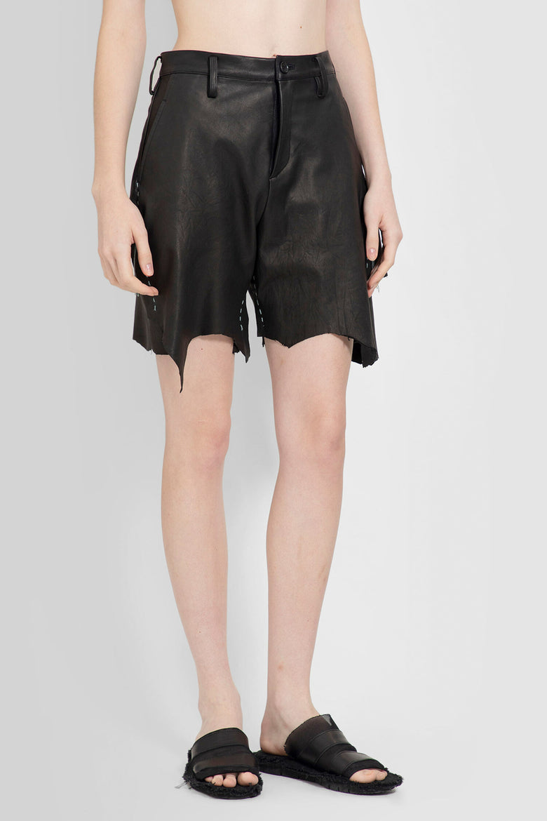 YOHJI YAMAMOTO WOMAN BLACK SHORTS