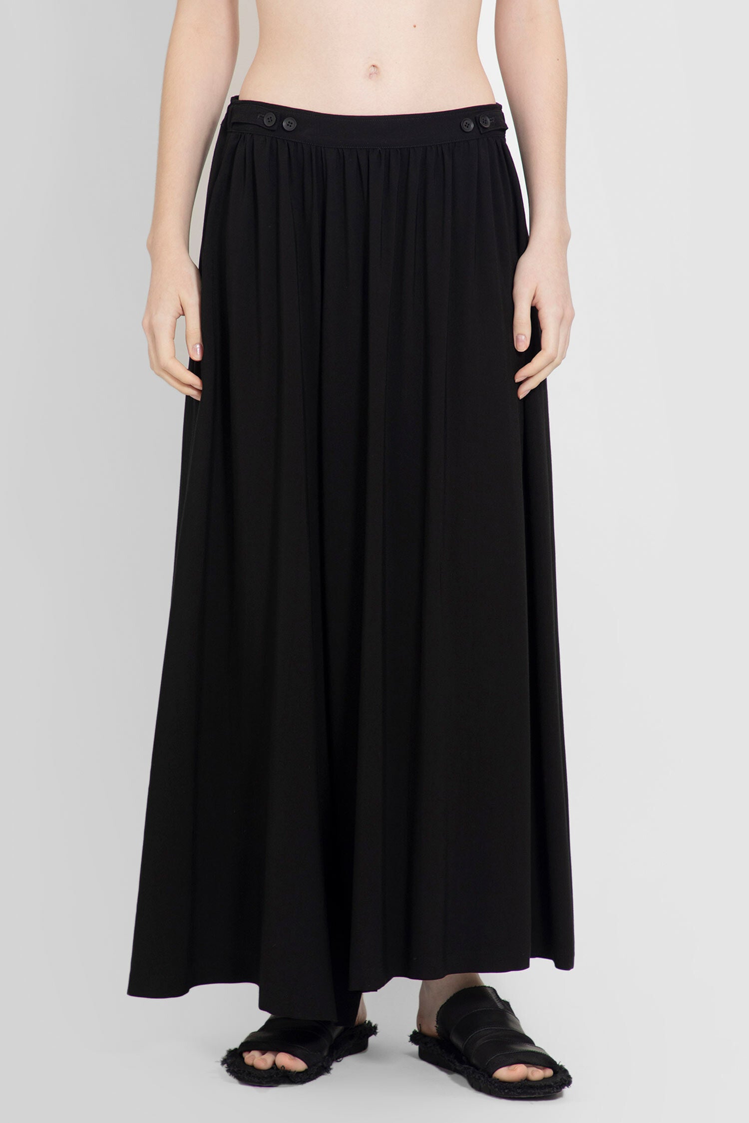 YOHJI YAMAMOTO WOMAN BLACK TROUSERS