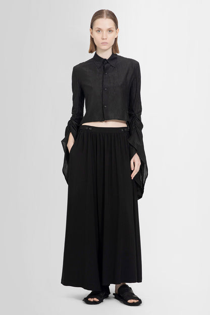 YOHJI YAMAMOTO WOMAN BLACK TROUSERS