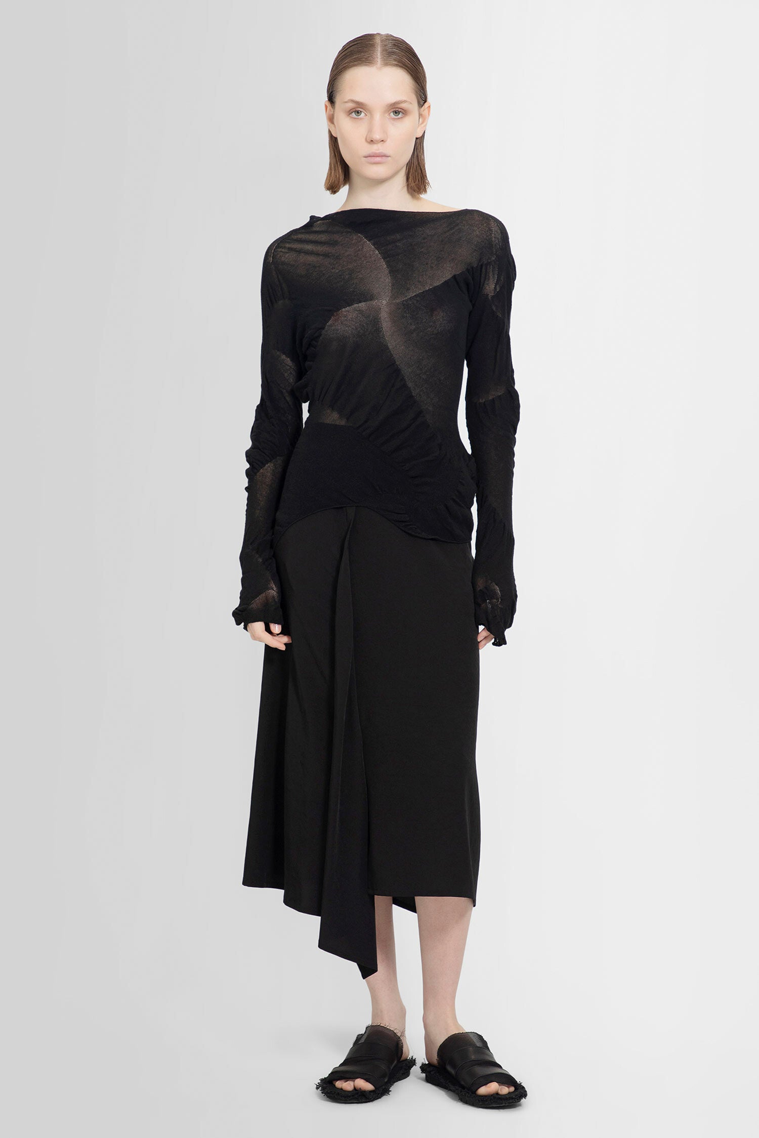 YOHJI YAMAMOTO WOMAN BLACK SKIRTS