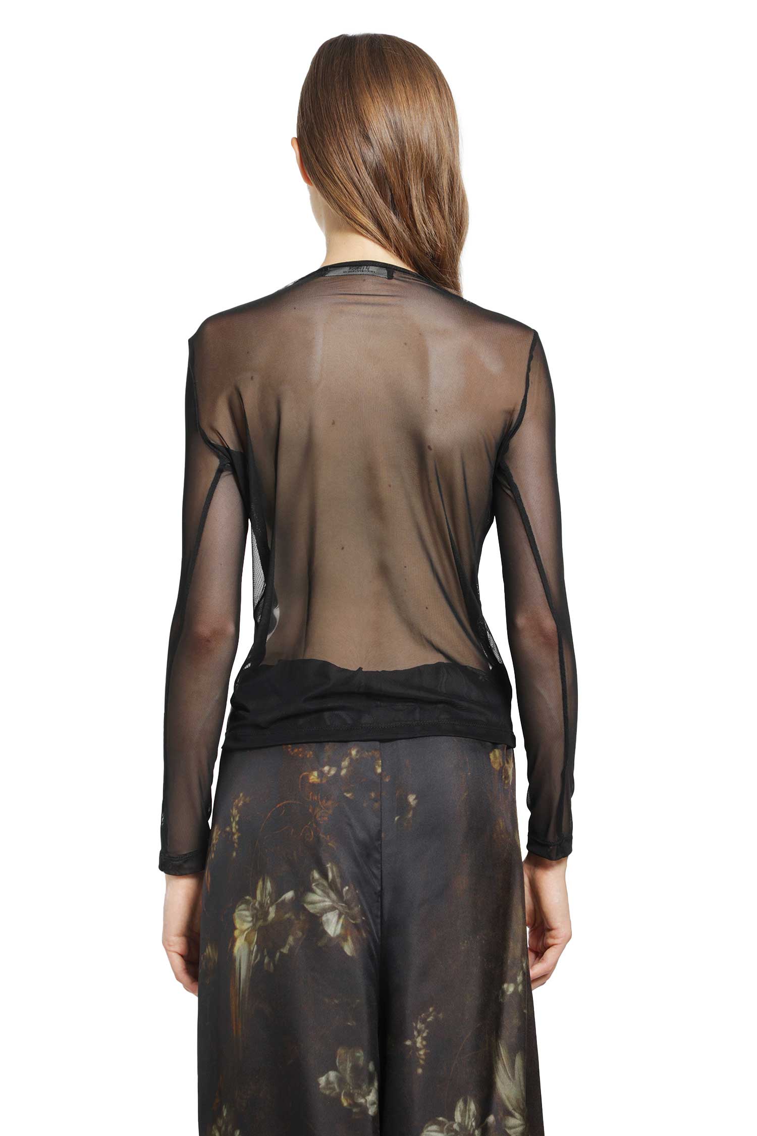IA LONDON Fitted Mesh Top woman
