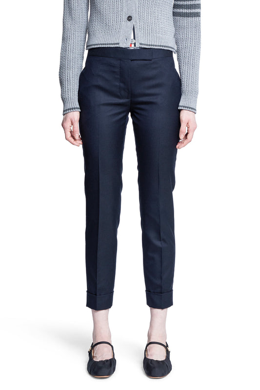 THOM BROWNE WOMAN BLUE TROUSERS