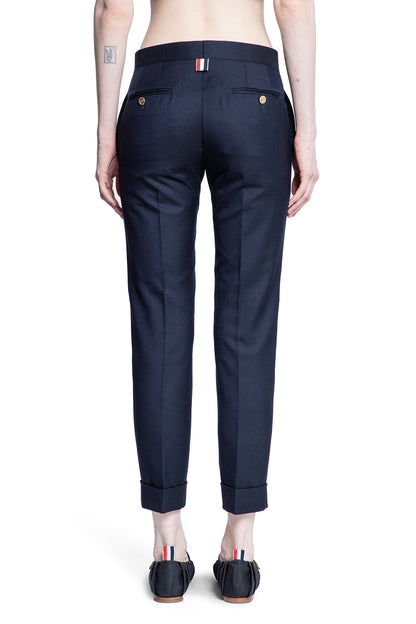 THOM BROWNE WOMAN BLUE TROUSERS