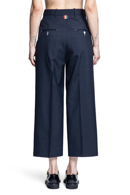 THOM BROWNE WOMAN BLUE TROUSERS