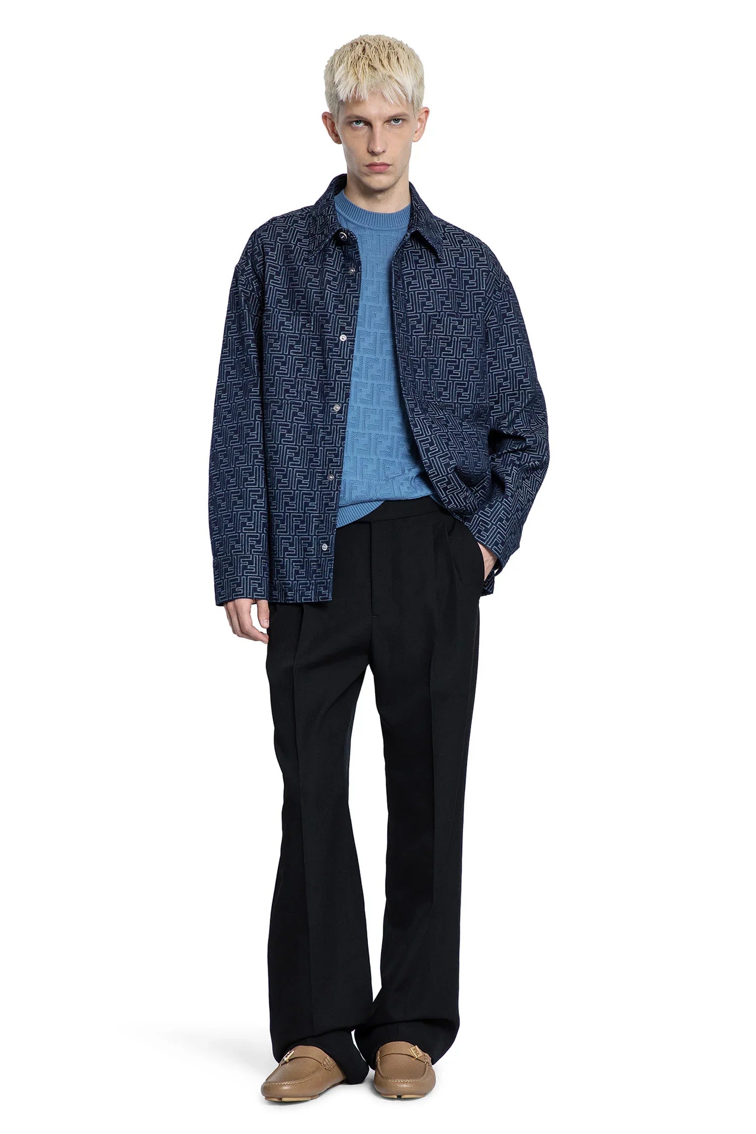FENDI MAN BLUE JACKETS - Antonioli.eu