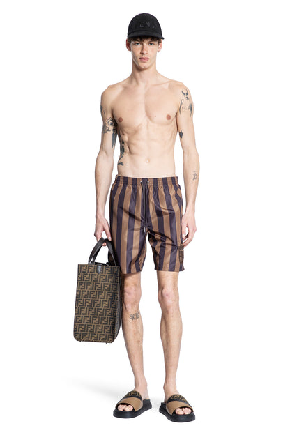 FENDI MAN BROWN SWIMWEAR